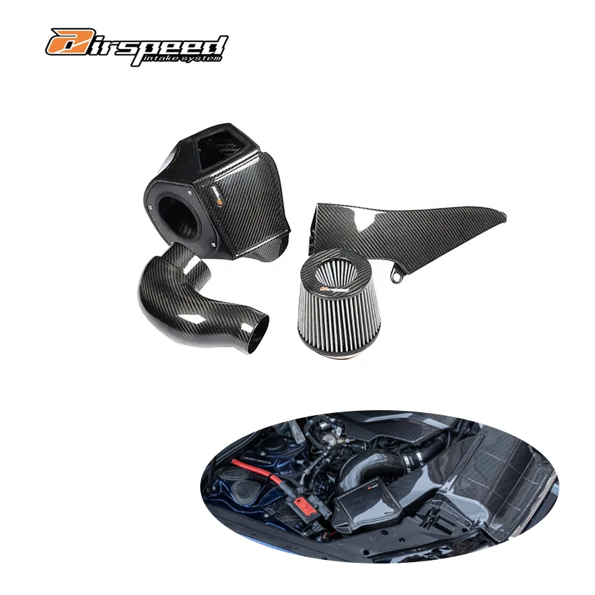 

Dry Carbon Fiber 3K Twill Carbon Weave High Performance Cold Air Intake System Kits Intake Pipe Intake Filter for Audi A6 A7 C8