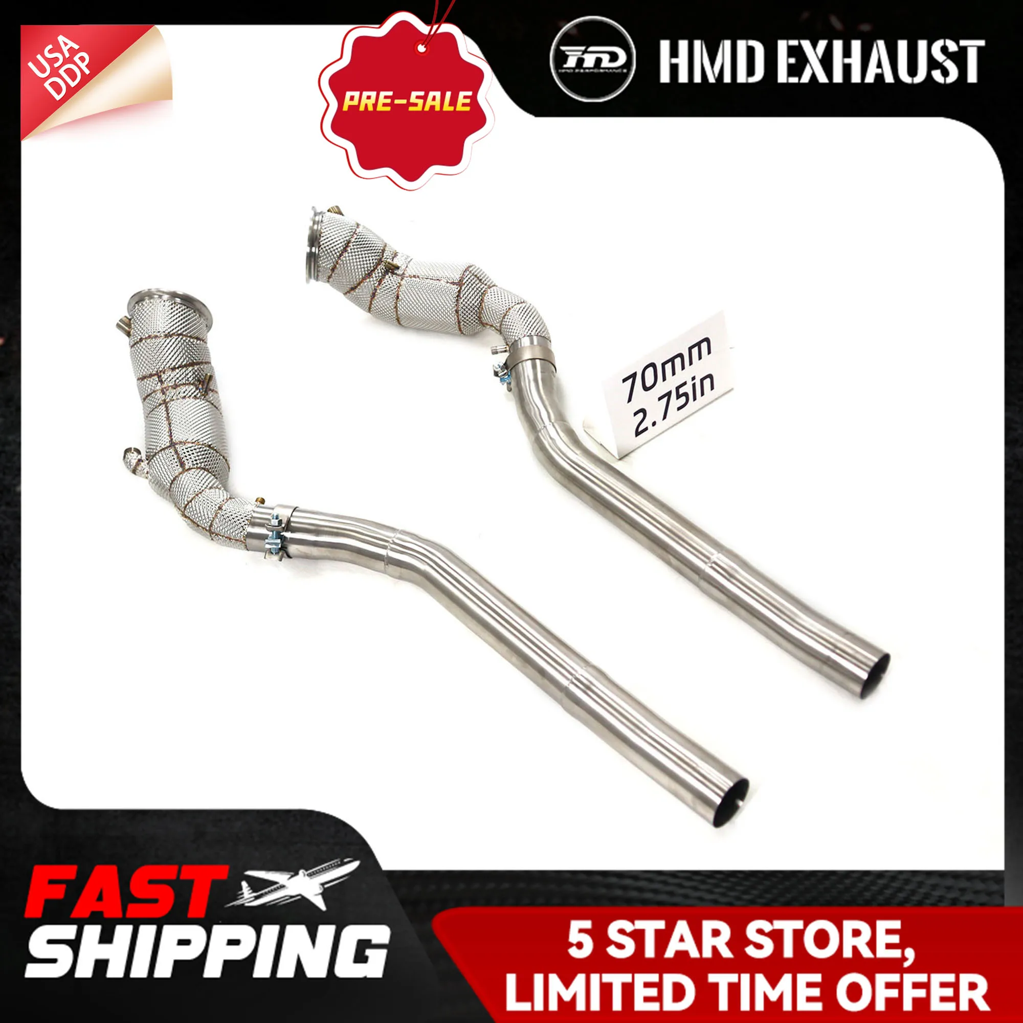 

Выхлопная система HMD для даунпайпа Ferrari Purosangue 6,5 л, нержавеющая сталь, сменная установка, тепловые экраны