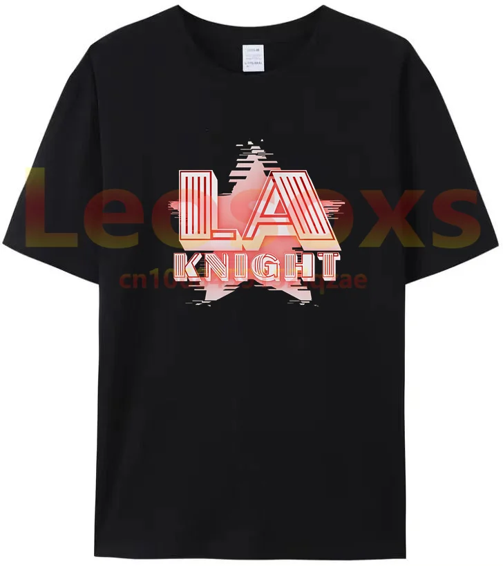 s-6XL Plus Size Men's Trendy LA Knight 100% Cotton T-Shirt WWE Summer Fashion Women's Printed Short Sleeve