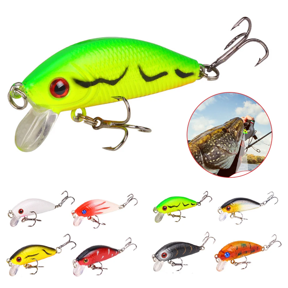 

1PCS Minnow Fishing Lure 5cm/4.2g Fishing Bait Hard Bait Artificial Bait Wobblers Swim Bait Freshwater Bass Carp Fishing Tackle