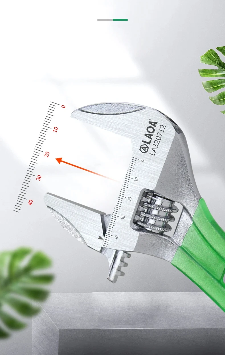 LAOA Verstellbarer Schraubenschlüssel Leichtgewicht Große Öffnung Kurzer Griff Multifunktionale Mini-Schraubenschlüssel – Detail 10
