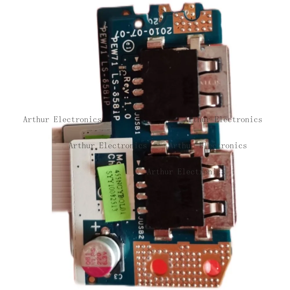Placa de puerto USB LS-6581P para Acer Aspire 5733Z 5252 5250 5733, reemplazo de placa hija