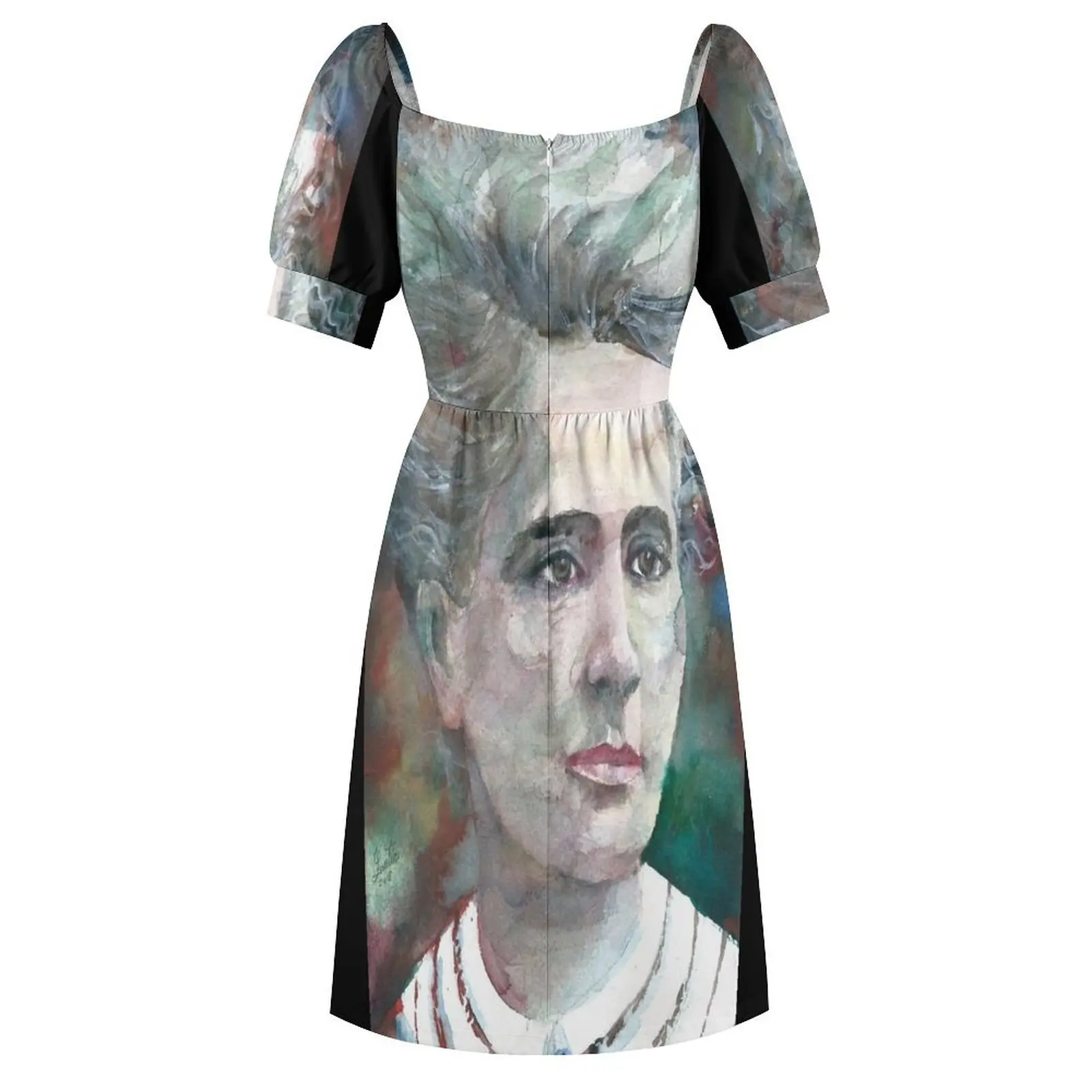MARIE CURIE - aquarelportret. 3 jurk met korte mouwen galajurken 2025, lange damesjurk, Koreaanse stijl