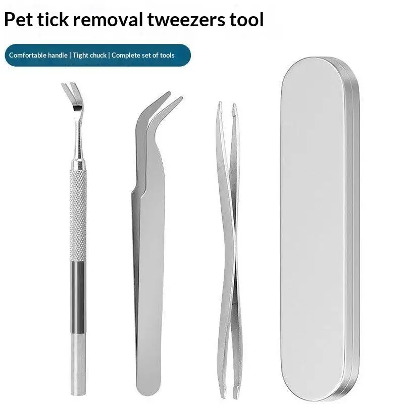 1Pc Portable Tick Removal Tweezers Professional Painless Remover Tool Dog Cat Pet Human Extractor Accessory