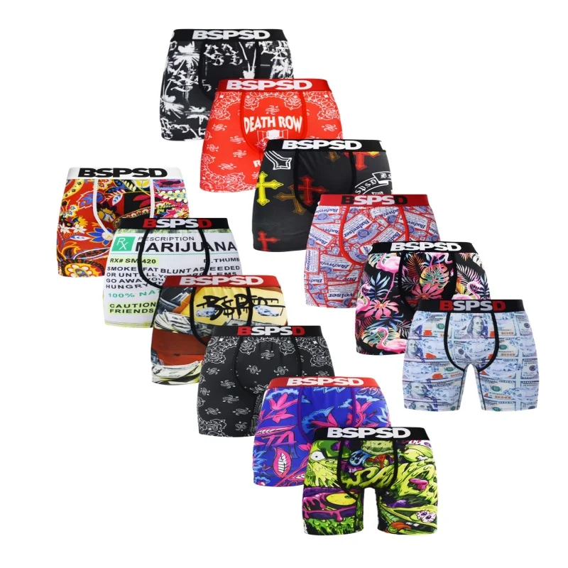 Men Underwear Boxers Briefs 1Pcs Sexy Breathable Man Swimming Underpants Plus Size S-2XL Mens Panties Men's Boxers Trunks