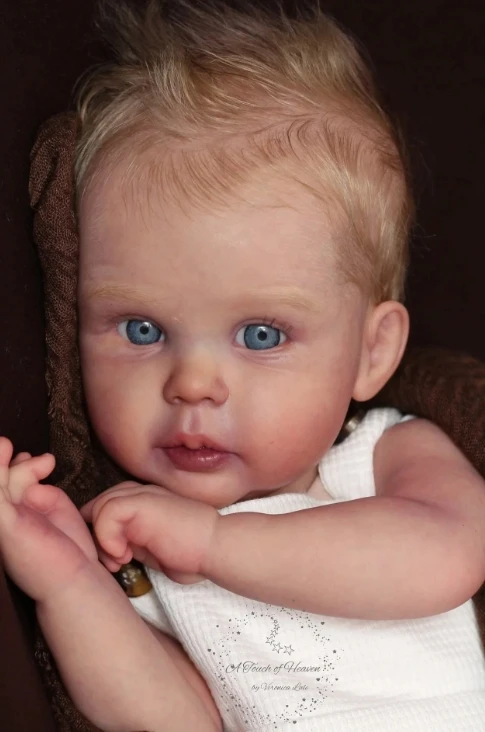 NPK 19''고품질 신선한 색상 미완성 도색되지 않은 DIY 부품 천 몸체가 있는 리본 로베르토 무작위 눈 수집용 아트 인형