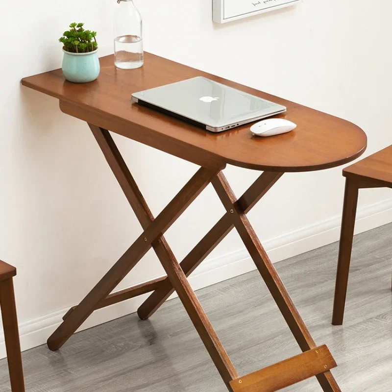 Nanmu Leisure Desk No Installation of Dining Table Solid Wood Odorless Food Tables Folding Table Strong Bearing Laptop Desk