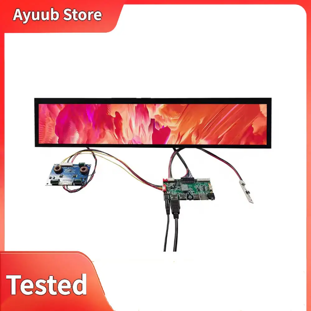 

24In 1920X360 Stretched Lcd Display 24Inch Stretch Bar Display Digital Signage With Capacitive Touch 40 Pin Lcd Controller Board