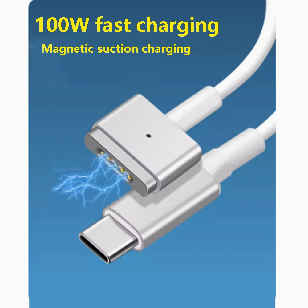 

For Macbook Pro Air 11'' 15'' 13'' 14'' 16''Retina Charger Type C USB-C To MagSaf* 1 2 Adapter Cable Cord