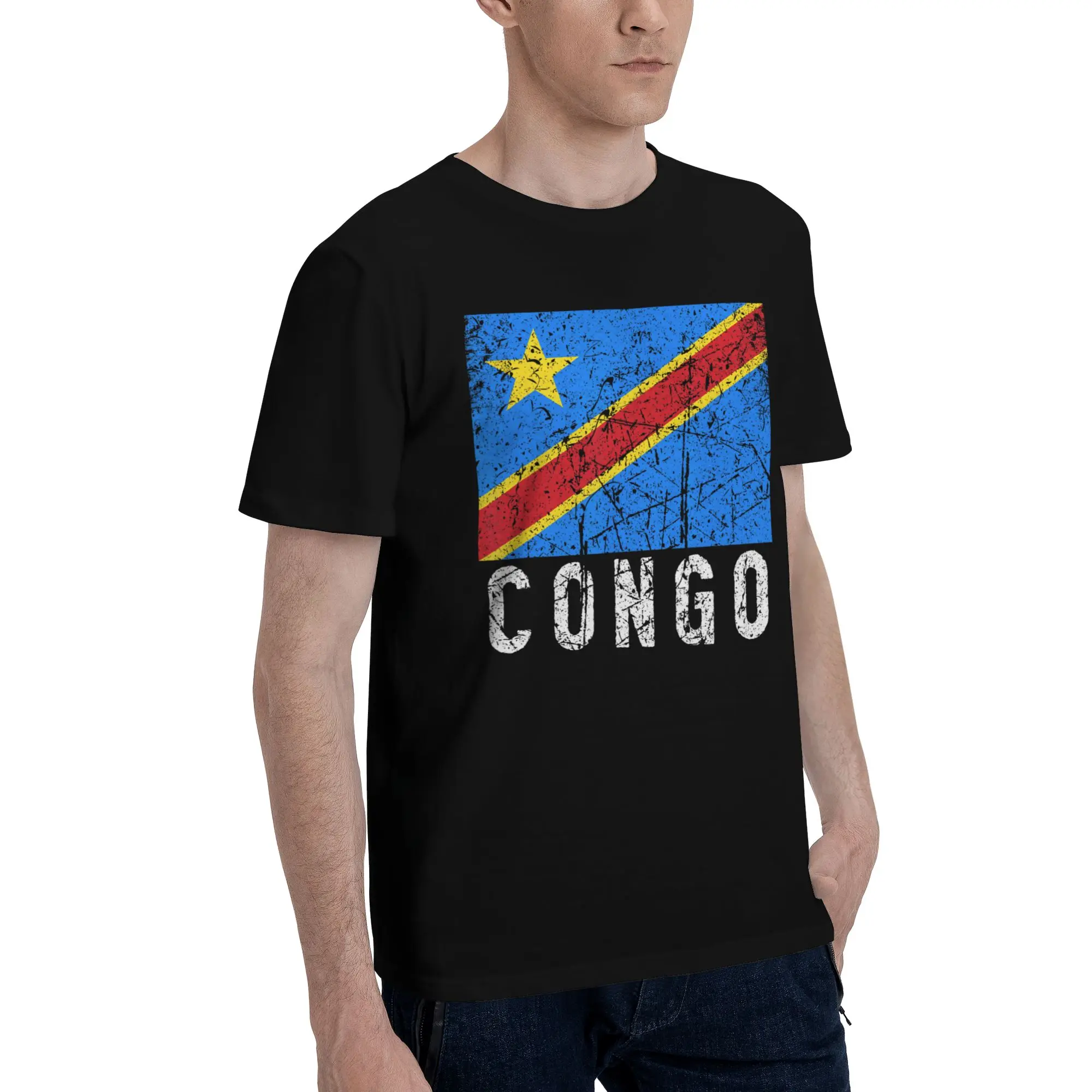 Republic Of Congo Congolese Flag Tee Shirt for Men Women Gift Idea T Shirts  Cotton Clothing