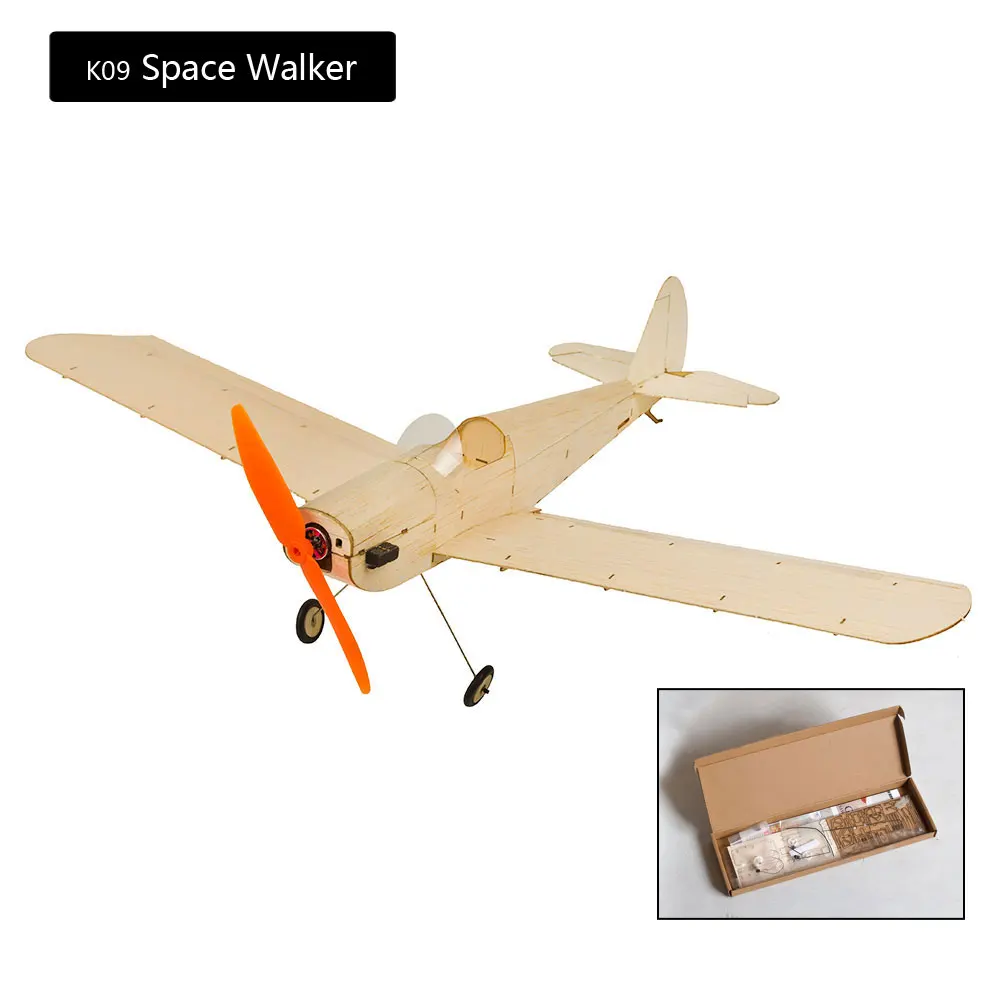 AEO Micro 460mm Wingspan Balsa Wood RC Airplane Kit Space Walker with MM1104 3700KV Motor for Indoor/Outdoor Flying RC Plane