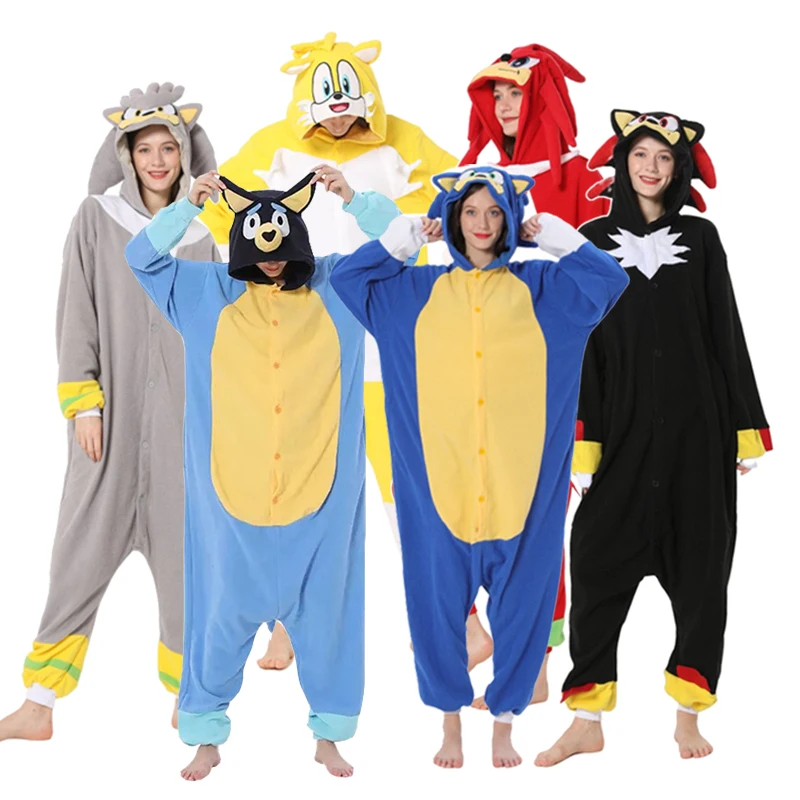 

Women Onesie Cartoon Kigurumi Animal Pajama for Halloween Cosplay Costume Fleece Christmas Outfit Full Body Jumpsuit Sleepwear