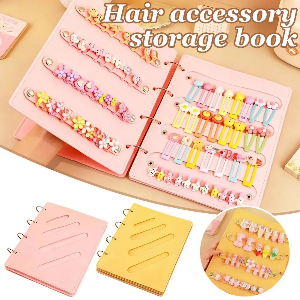 Niedliches Haarschmuck-Aufbewahrungsbuch mit Großer Kapazität, Organizer für Kinder-Haarspangen, Loseblatt-Ordner, Haarnadel-Präsentationshalter für Kinder
