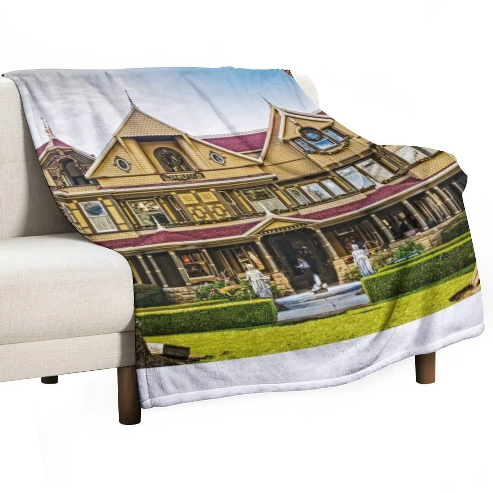 Winchester Mystery House Throw Blanket Extra Large Throw Decorative Beds Softest Personalized Gift Blankets