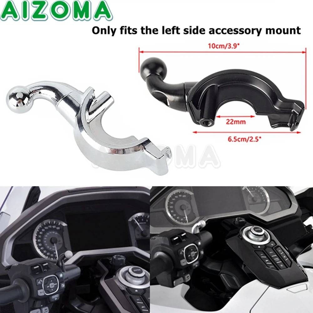 Left & Right Side Handlebar Holder Accessory Mount Bracket For Honda Goldwing 1800 Gold Wing GL 1800 F6B Tour DCT Airbag 18-2023