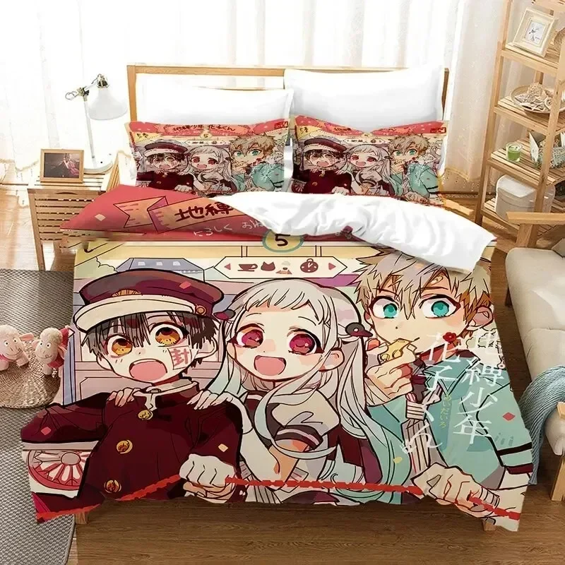 

Anime Toilet Bound Hanako-kun Bedding Set Duvet Cover Sheet Printed Bed Set Pillowcase Full Queen King Size Comforter Bedroom