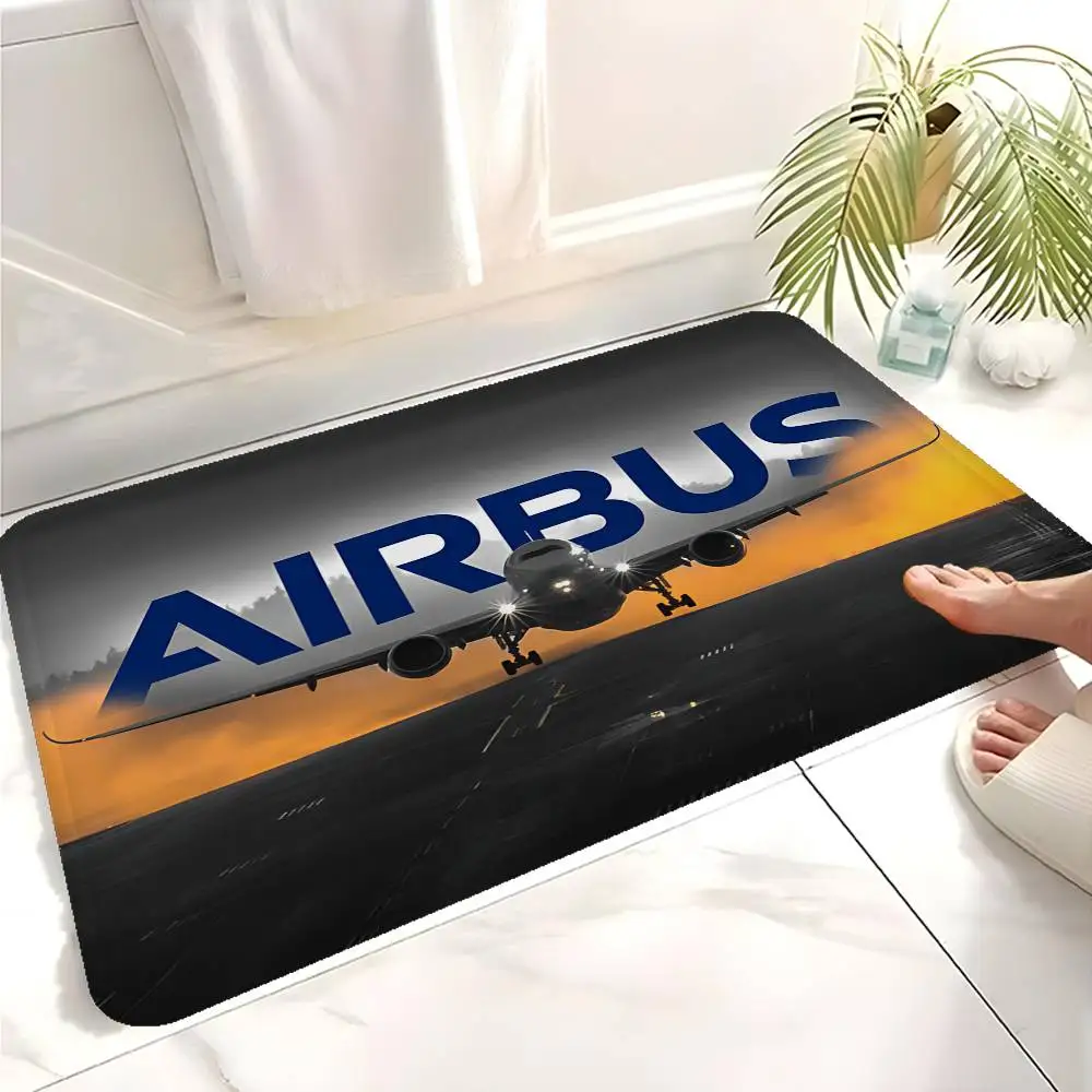 A-Airbus Logo Bathroom Mat Room Bedroom Decoration Balcony Anti-Slip Doormat Living Room Welcome Rug