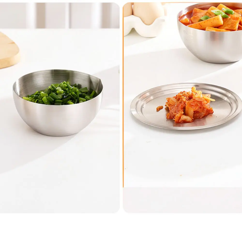 304 Stainless Steel Baking Bowl With Lid And Scale Kitchen Mixing Basin For Salad Preparation Egg Beating Tool