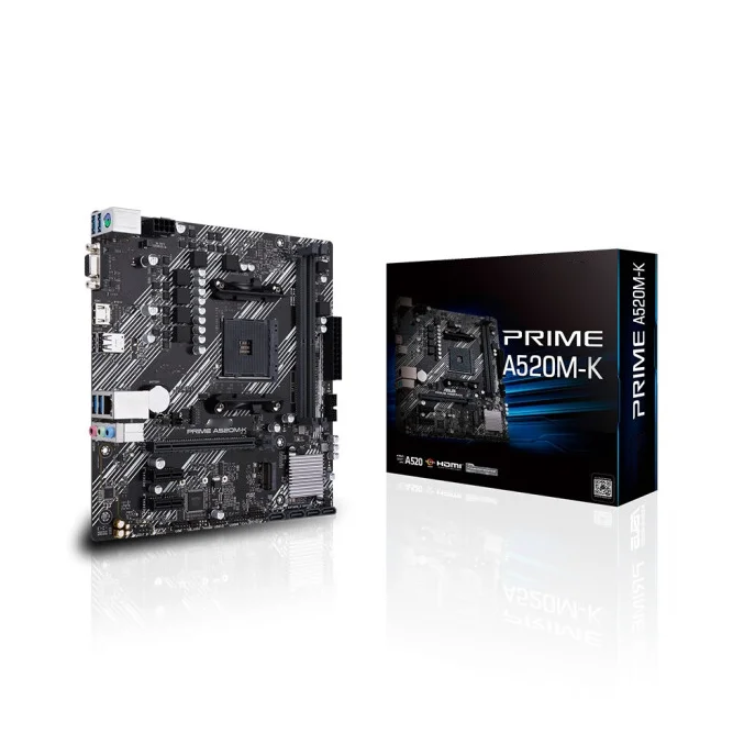 New Hot Sale PRIME A520M-K DDR4 Motherboard AMD AM4 Socket Desktop Gaming Double Channel RAM SATA Ports