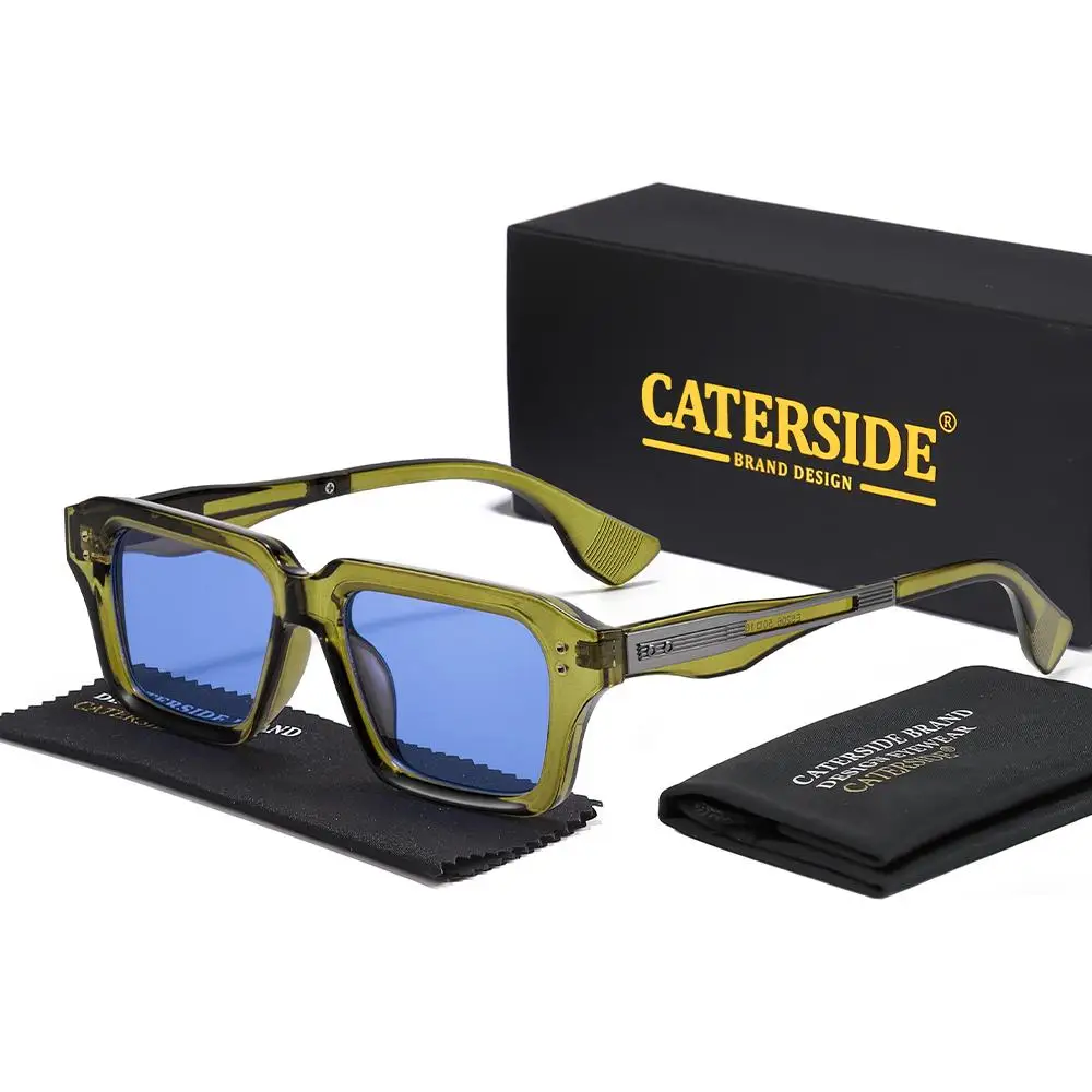 CATERSIDE Neue Herren-Sonnenbrille, modisches Markendesign, Hip-Hop-Stil, Sonnenbrille, moderne Damen-Party-Reise-Outdoor-Brille, UV400 – Detail 11