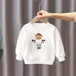 2024 New Baby Luxury Brand Pullover Sweatshirt Autumn Winter Children Cotton Print Sweater Long Sleeve Boys Girl Fashion Kid Top