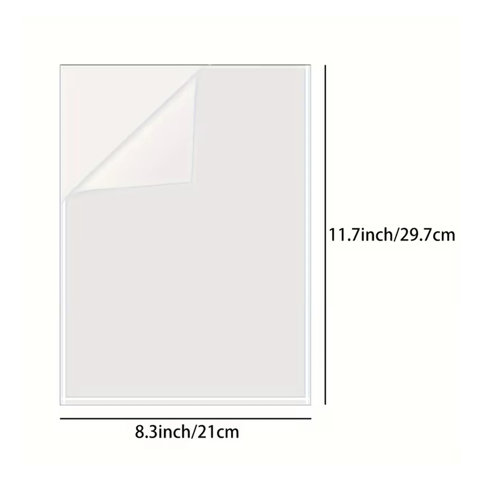 20 Sheets A4 Clear Glossy Self-Adhesive Laminating Sheets - No Machine Required - Self Adhesive Sheets for Photos, Documents