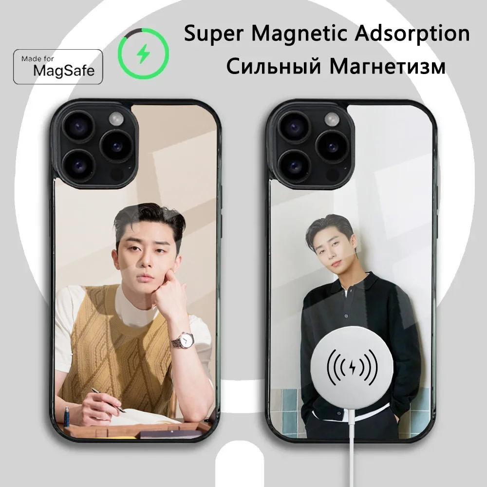 Park Seo Jun Kpop Phone Case For iPhone 16 15 14 13 12 11 Plus,Pro,Max Mini Magsafe Magnetic Wireless Charging