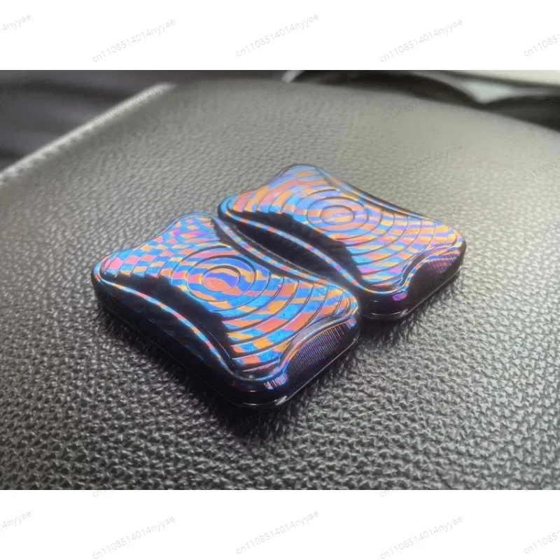 EDC Gift for Him: Magnetic Push Slider with Clicker Coin & Tuning Fork, Stress Relief Pocket Toy