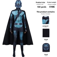 Black Warrior Costume Storm Trooper  Anakin Skywalker Adult Children  Rey Cosplay Party Costume Cape Mask