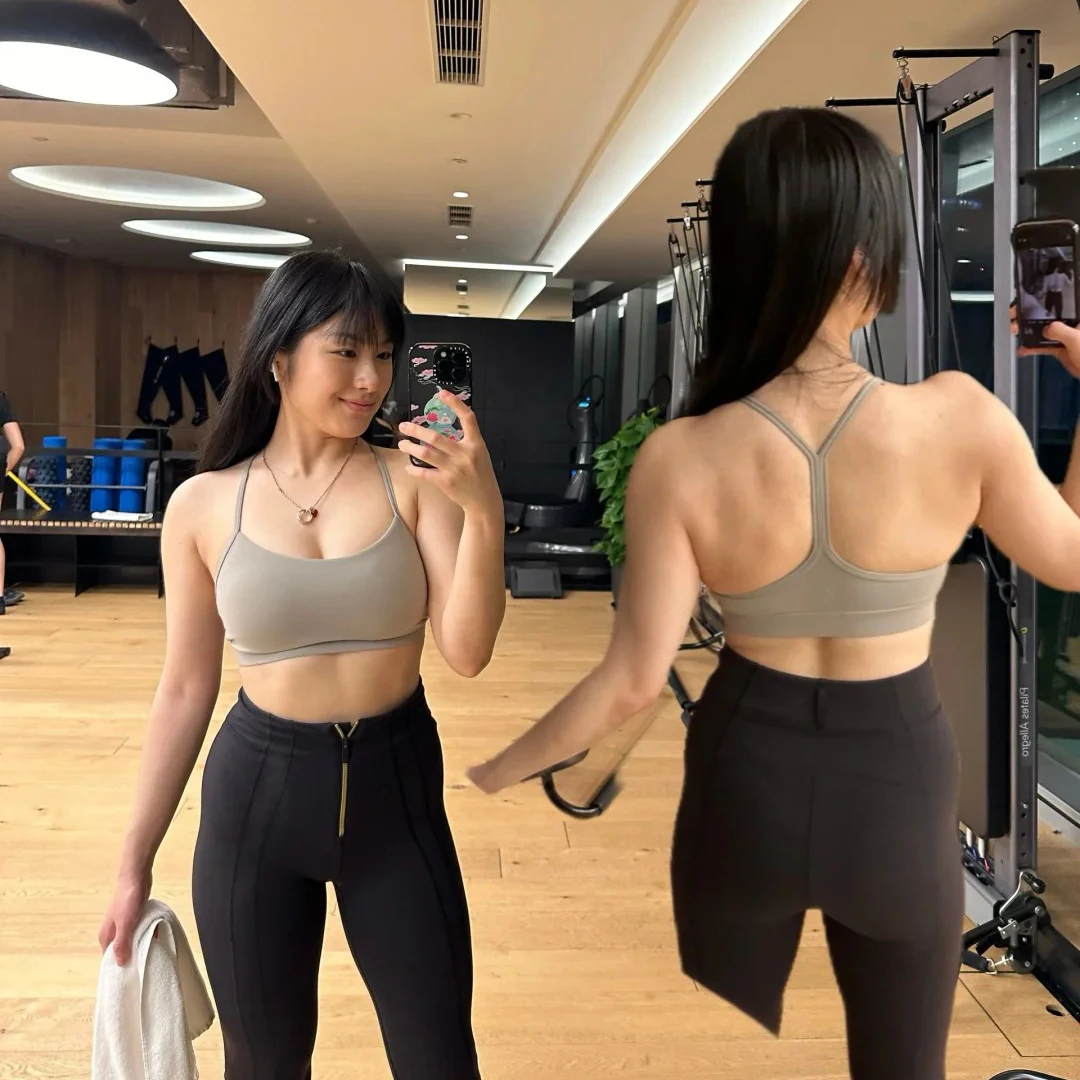 Yoga suit Y-shaped beautiful back women's sports quick drying underwear nude double-sided brushed solid color bra sports top bra