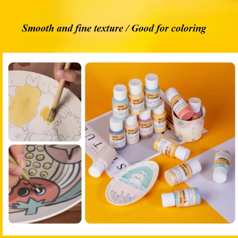 60ml Ceramic Underglaze Painting Set Handmade DIY Ceramic Handicrafts Painting Coloring Auxiliary Raw Concentrated Pigment Set