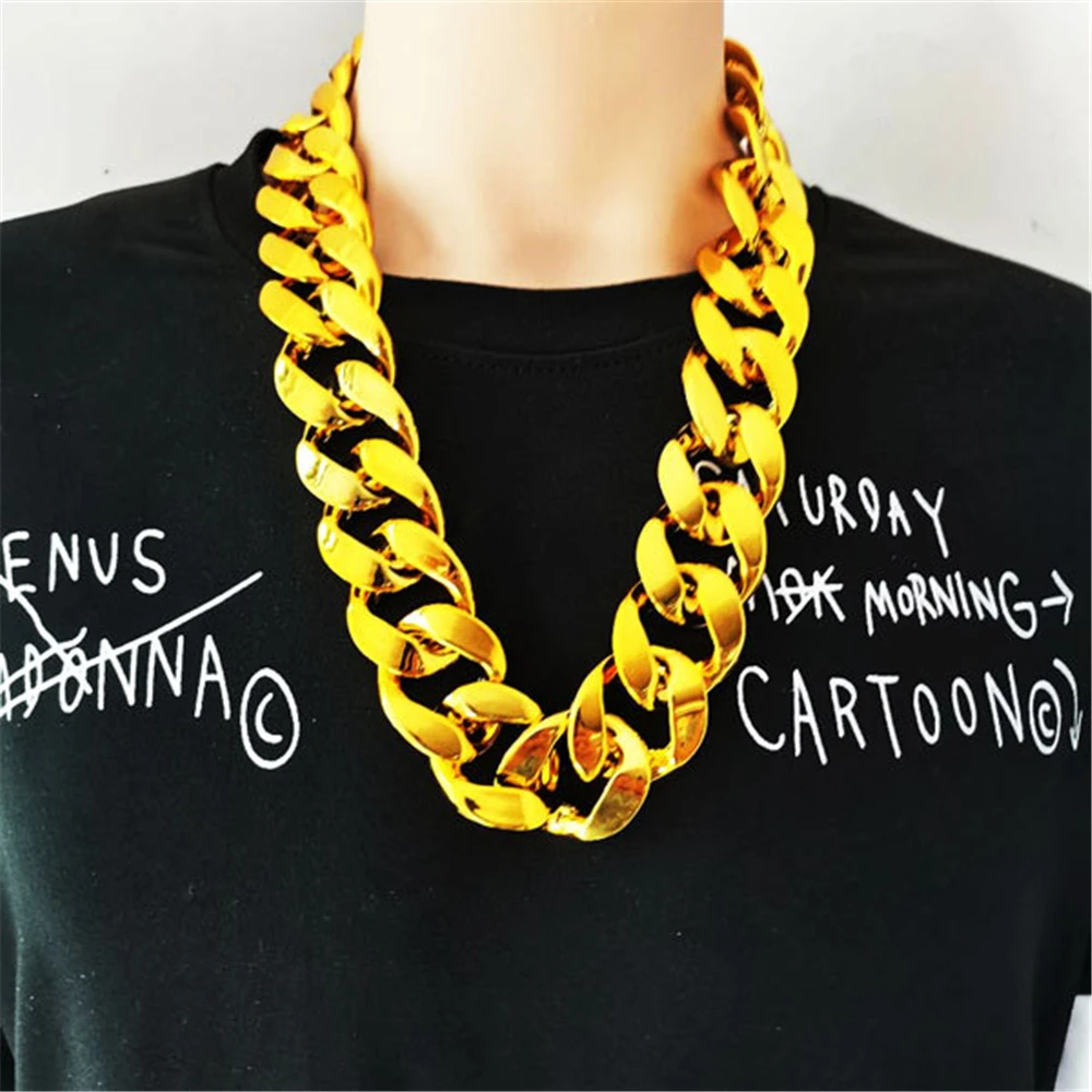 Cool Oversized Large Hip Hop Chunky Chain Gothic Rock Pendant Chain  Hip Hop Punk Choker