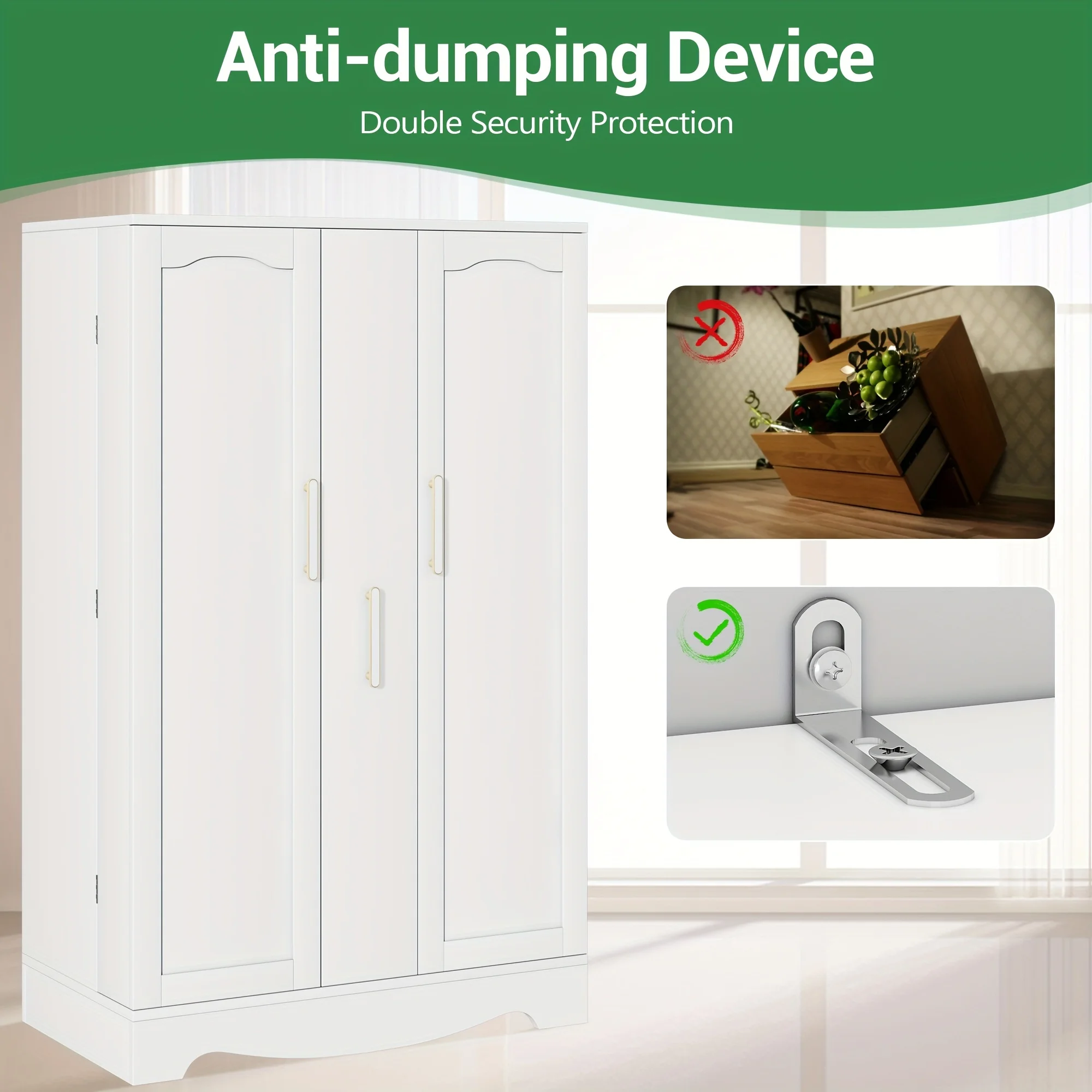 

47-Inch Pantry Cabinet with Drawer, Kitchen Storage Unit Featuring Adjustable Shelves, Organizer for Kitchen And Storage