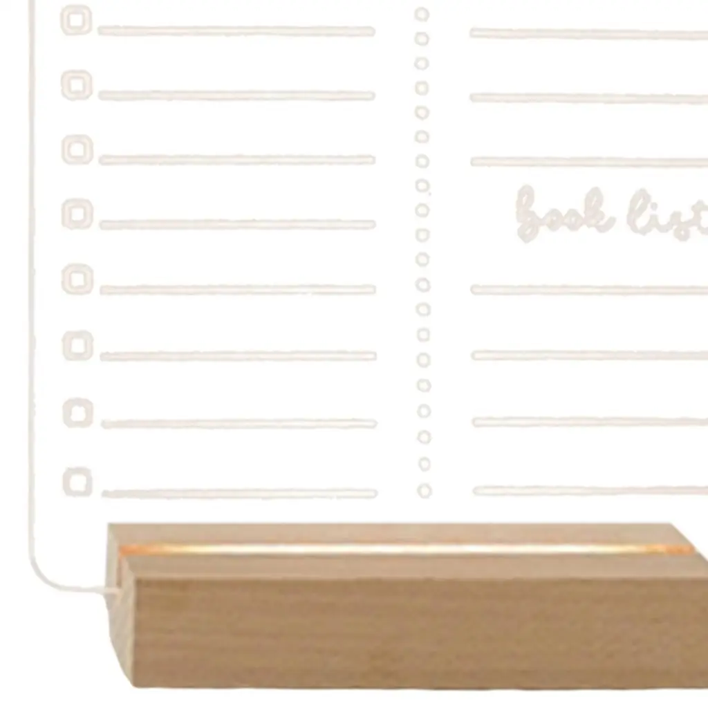 شفافة الاكريليك سطح المكتب قابل للمسح مذكرة الضوء USB لحظات يومية مذكرة رسالة المجلس #5