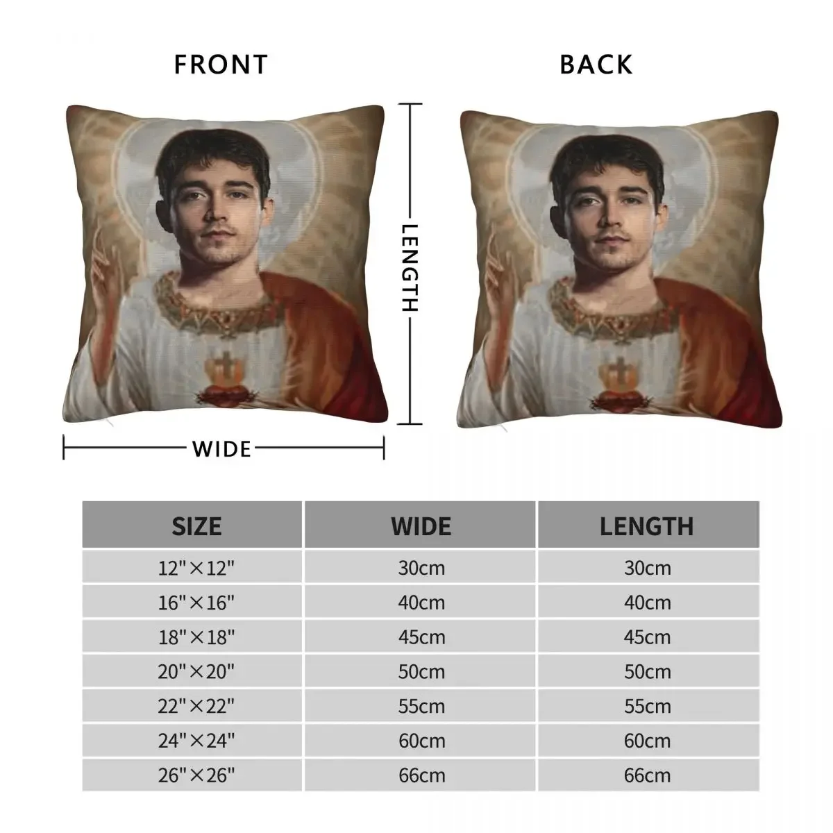 San Charles Leclerc Pillowcase Polyester Pillows Cover Cushion Comfort Throw Pillow Sofa Decorative Cushions Used for Bedroom