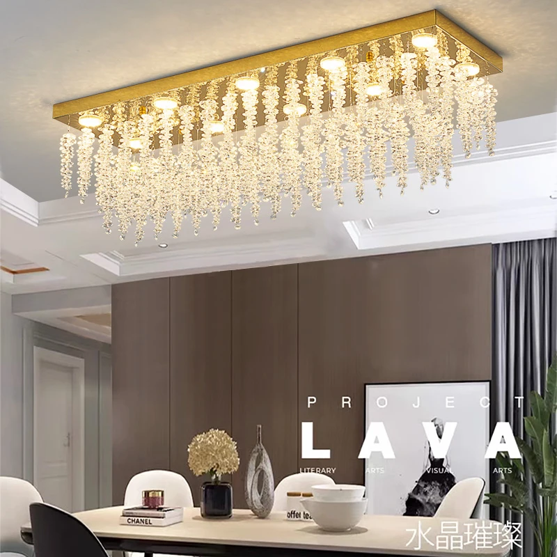 Modern New LED Crystal Lamp Ceiling Ceiling Ceiling Light Home Decoration Living Room Bedroom Light Hotel Bar Desk Lamp Fixture