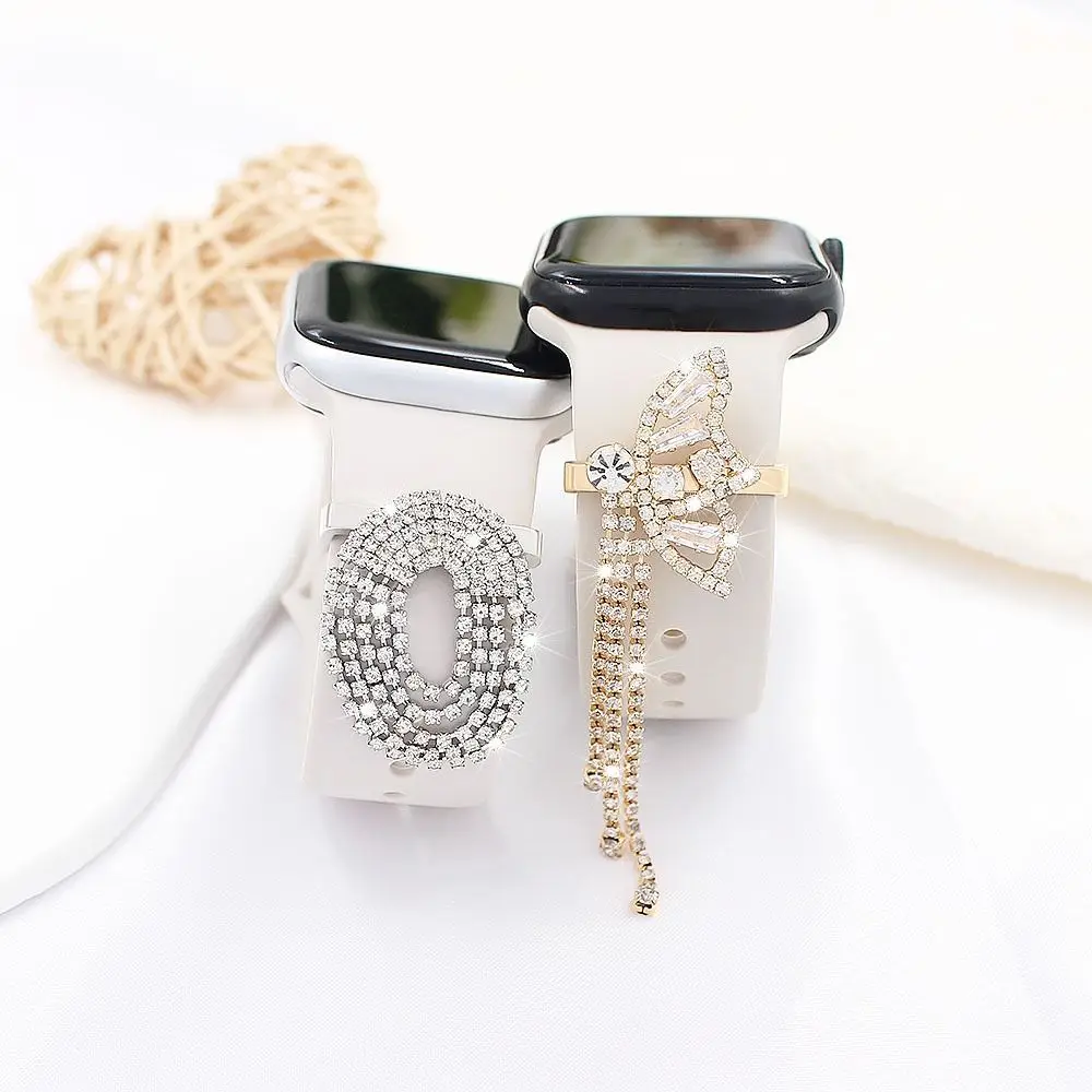 New Metal Rhinestones Watch Band Ornament Diamond Decorative Tool Wristbelt Charms Butterfly Strap Accessories Men