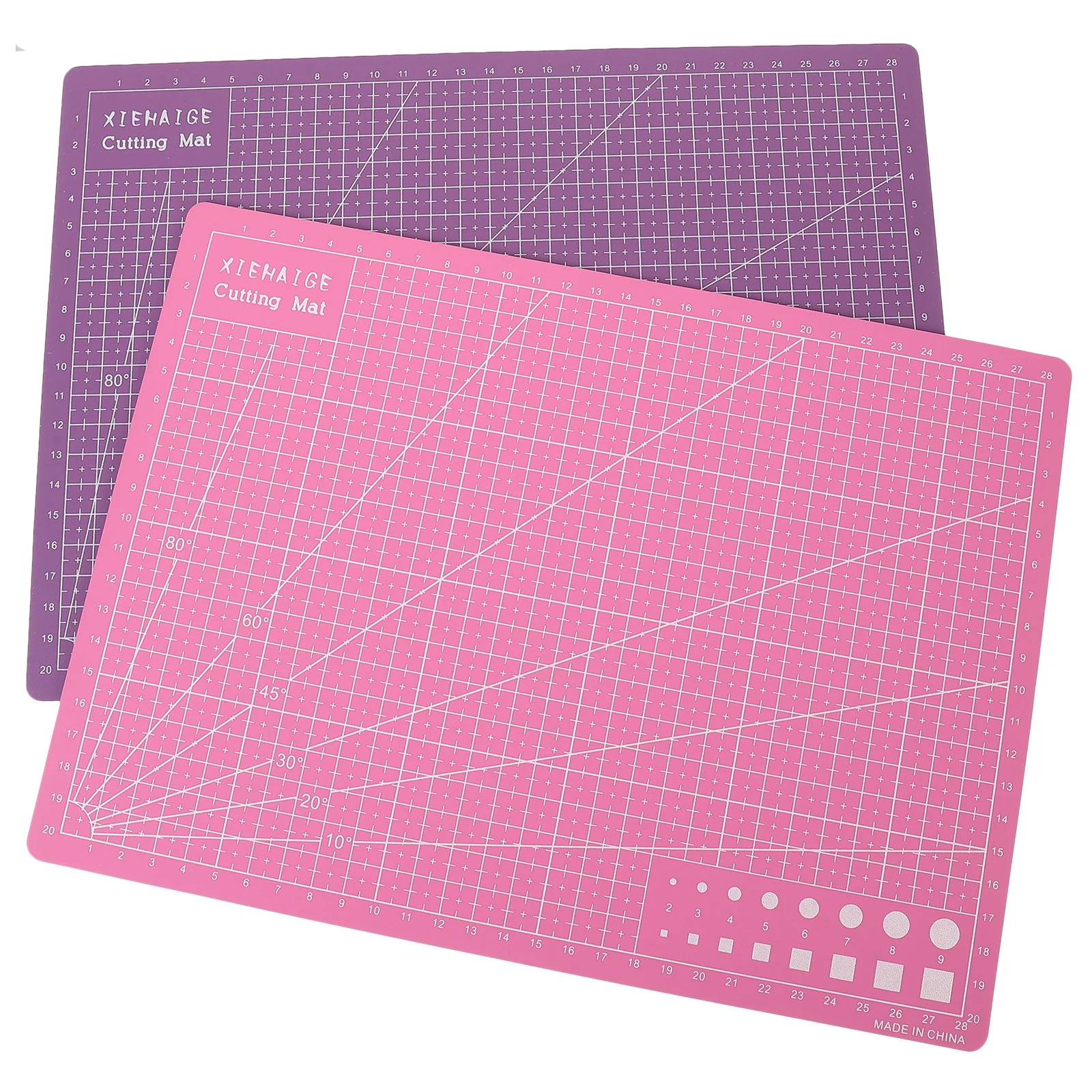 

2Pcs Engraving Cutting Mats PVC Craft Boards Double-Sided Smooth Non-Glare Surface for DIY Art Sewing Quilting Professional Use