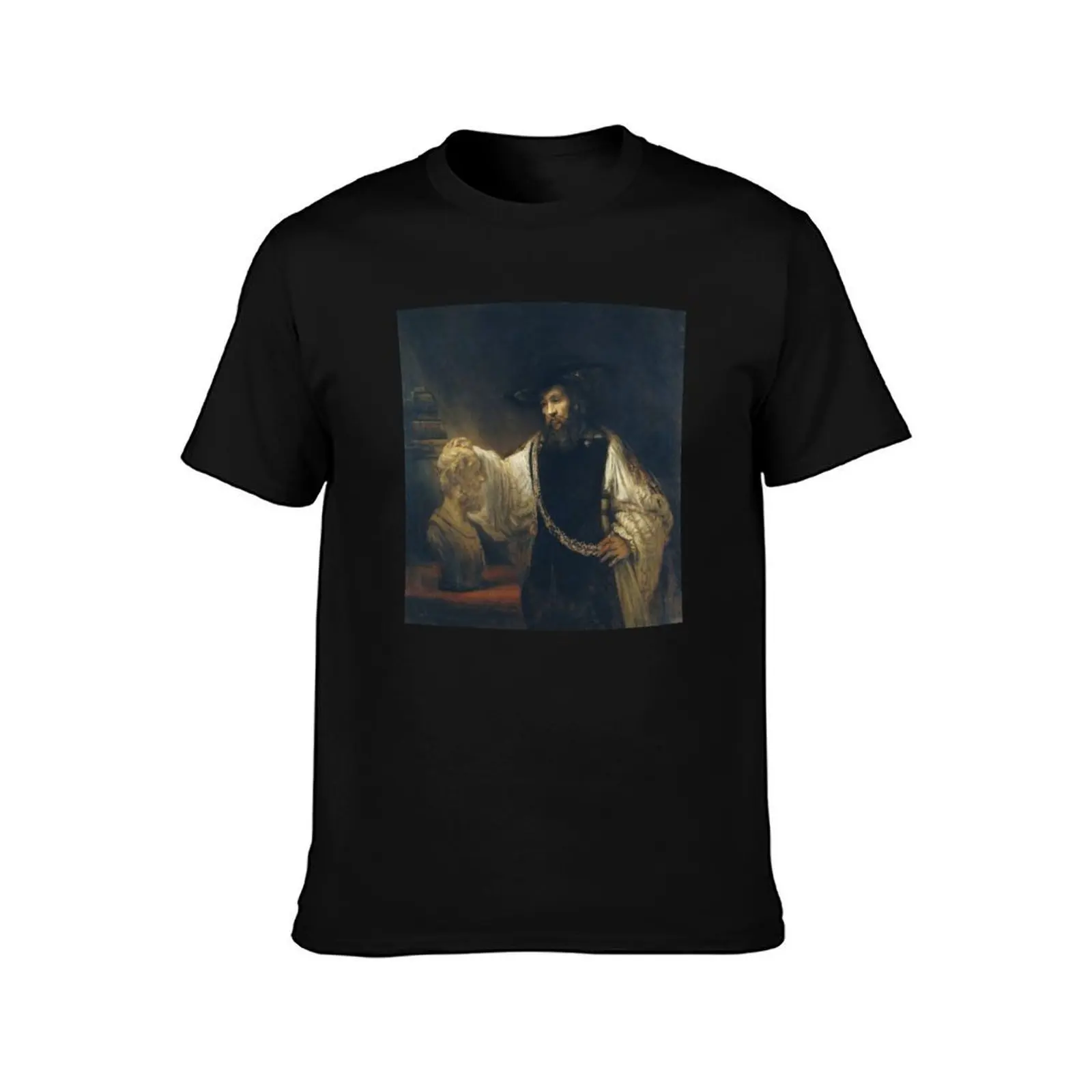 Aristotle with a Bust of Homer Rembrandt T-Shirt Sports Basic Short Sleeve T-Shirt