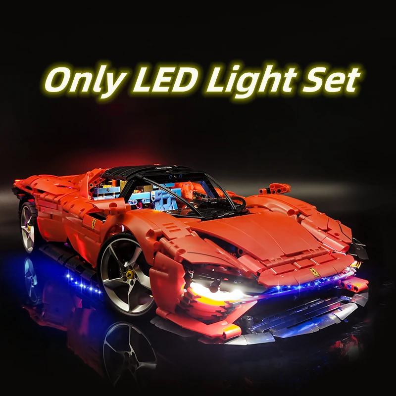 MOC Modification APP Remote Control Motor LED Light Set Carbon Fiber Accessorie Compatible With LEGO 42143 SP3 Building Blocks