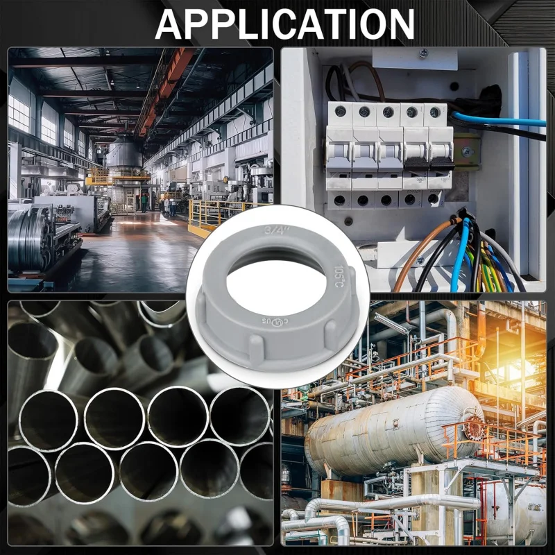 50 قطعة من البطانات الكهربائية الملولبة البلاستيكية العازلة EMT أو تركيب قناة IMC (3/4 بوصة) #6