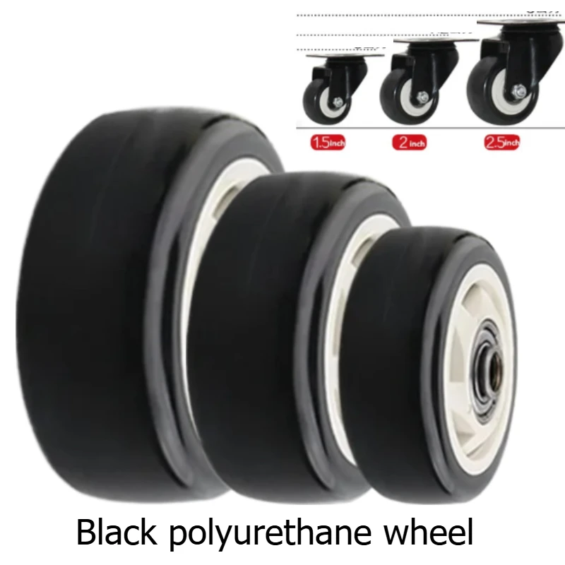 2/4 PCS Rubber Replacement Caster Wheels with Double Bearings High Load Capacity Wear Resistance Furniture Wheels