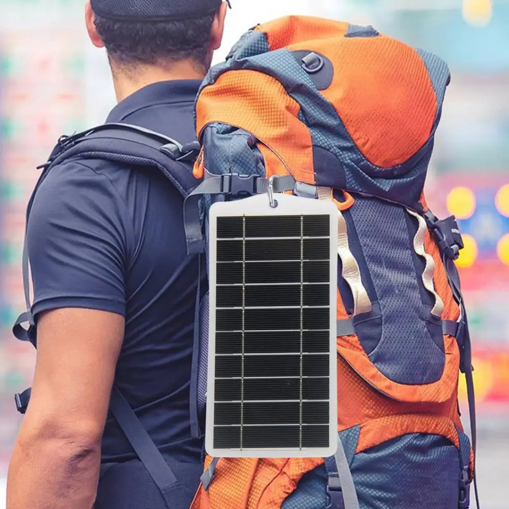 Emergency Solar Charger Portable Solar Panel Charger 2.5w High Efficiency Type-c Power Bank for Camping Outdoor Emergency Phone
