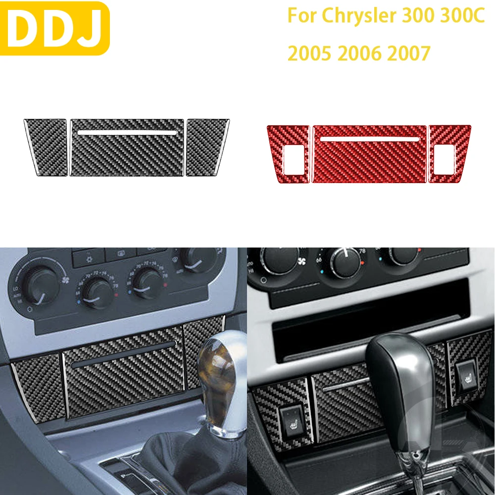 

For Chrysler 300 300C 2005 2006 2007 Accessories Carbon Fiber Car Interior Ashtray Heated Trim Sticker Decoration