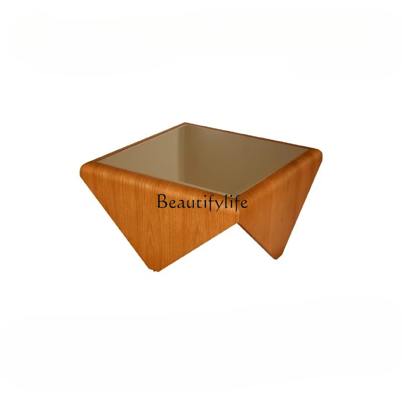 

Museum coffee table living room household small apartment small table edge minimalist glass sofa