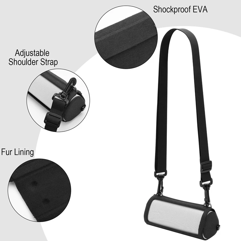 Sonos Roam 및 Sonos Roam SL 블루투스 스피커 커버, EVA 운반 보호 케이스 커버, 어깨 스트랩 포함