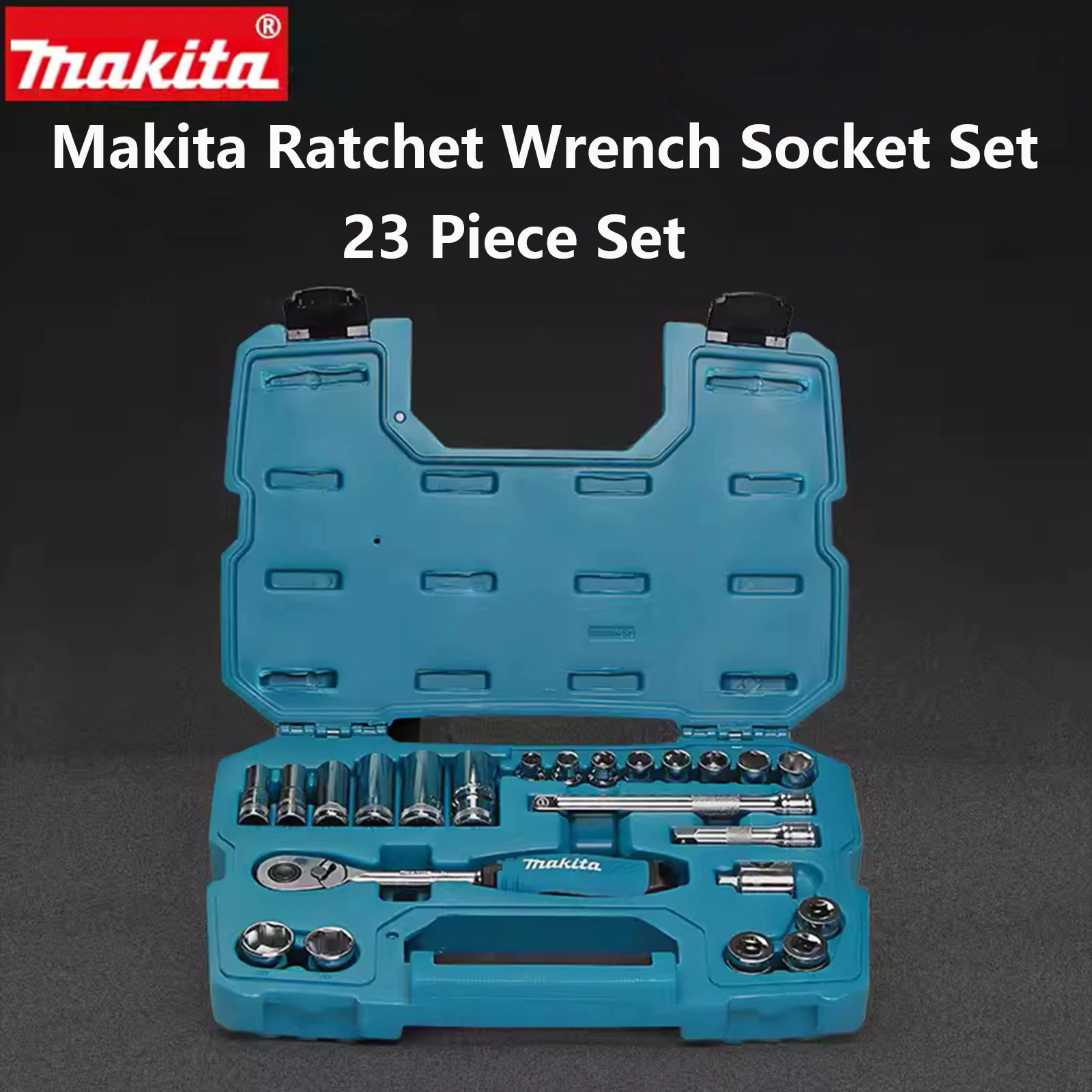 Imagem -04 - Makita-japan Ratchet Wrench Socket Grupo Ferramenta de Reparação para Carro e Motocicleta 23 Pcs Casa