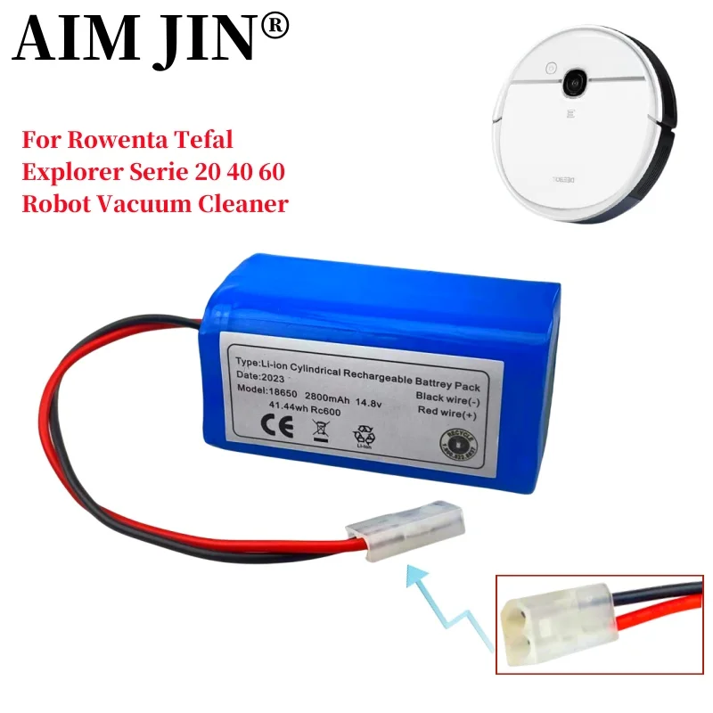 

14.8V 2800mAh Li-ion Da Tian Gong battery plug Battery For Rowenta Tefal Explorer Serie 20 40 60 Robot Vacuum Cleaner Battery