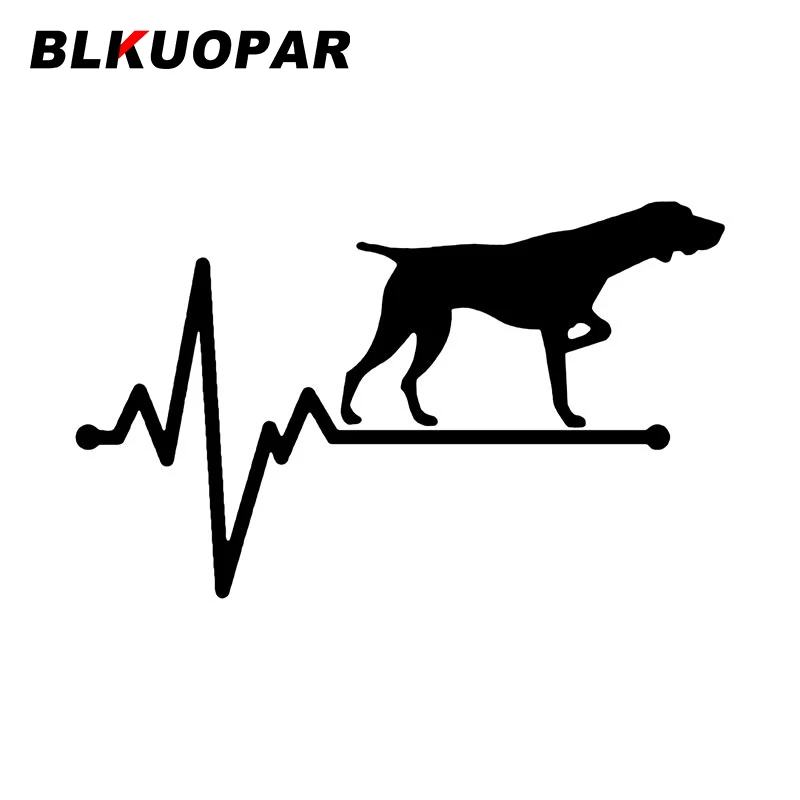 BLKUOPAR Dachshund Heartbeat Curve Funny Car Stickers Creative Vinyl Anime Decal Scratch-Proof Motorcycle Graphics Car Lable