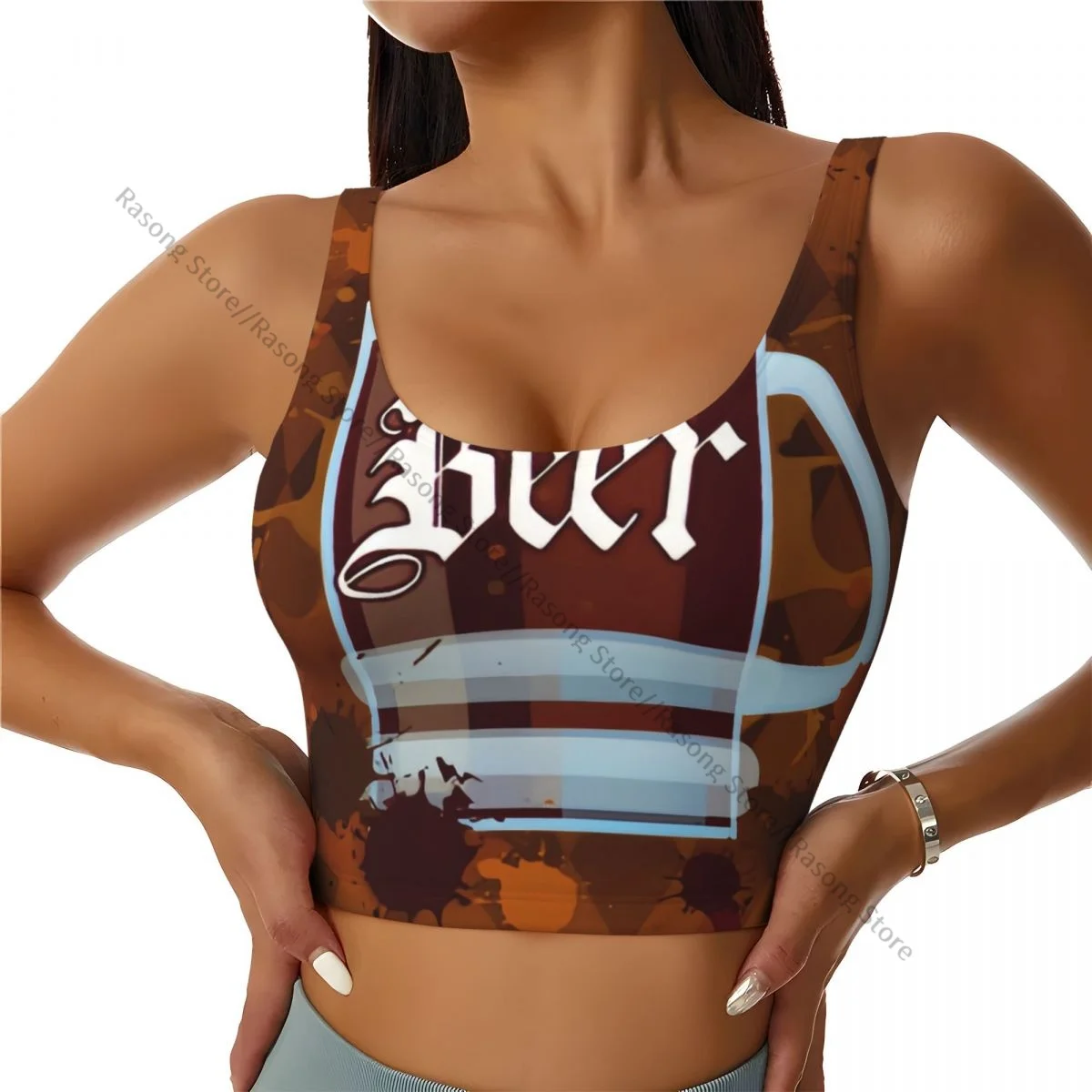 

Women Sexy Sports Vest Oktoberfest Traditional Beer Female Streetwear Sport Lingerie Tee Crop Top